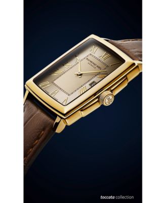 Women's Swiss Toccata Brown Leather Strap Watch 22.6x28.1mm