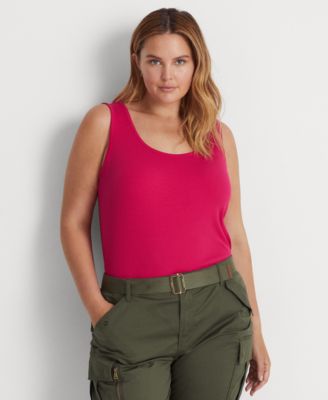Lauren Ralph Lauren - Plus-Size Stretch Cotton Tank Top