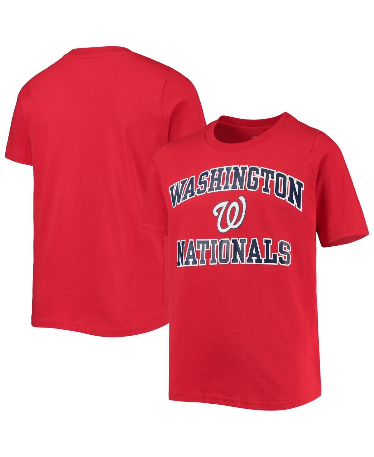 Outerstuff Big Boys Red Washington Nationals Heart And Soul T-shirt In Red
