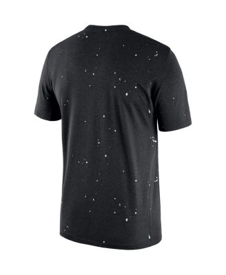 Men's Black Brooklyn Nets Courtside Splatter T-shirt