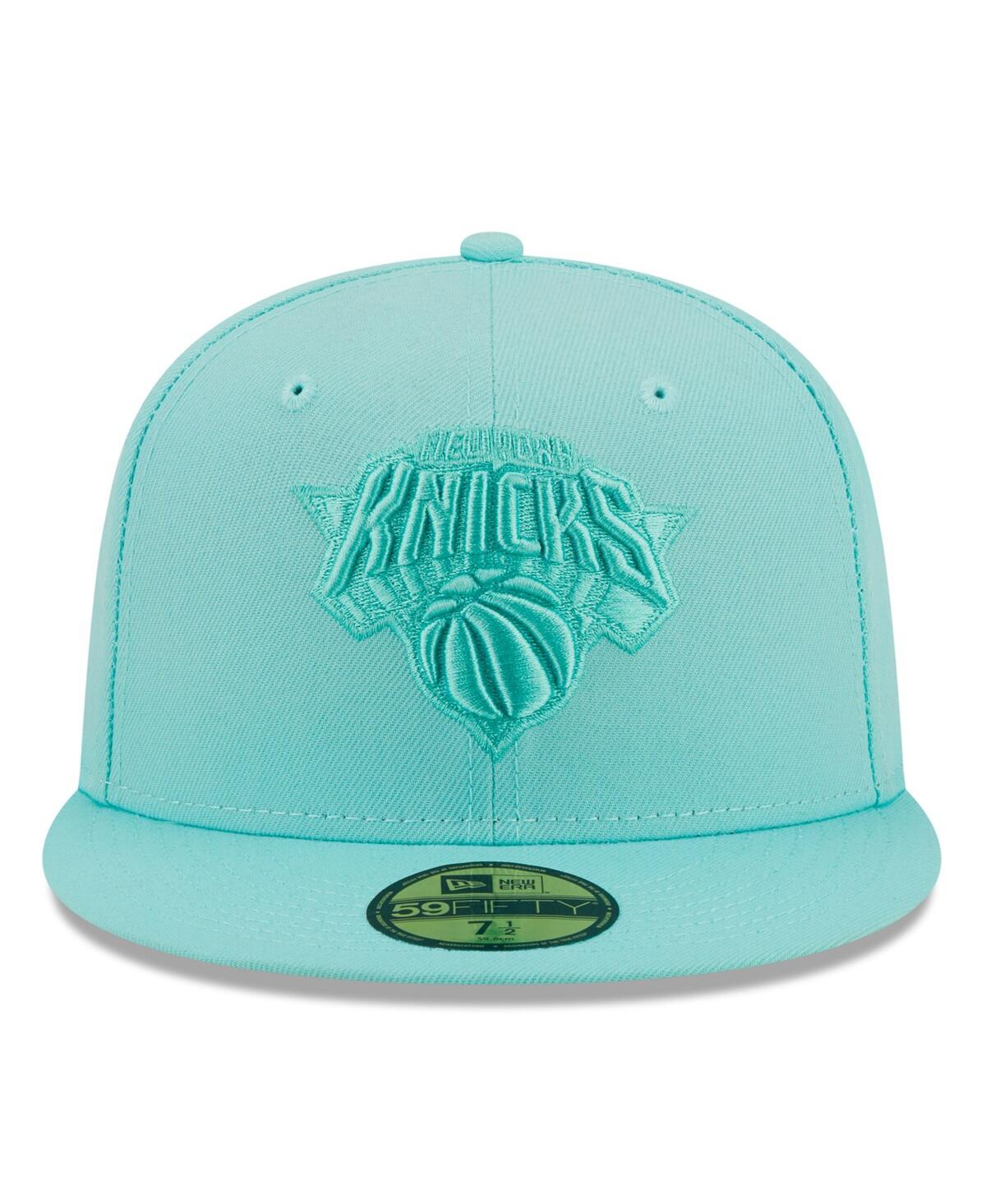 Shop New Era Men's  Turquoise New York Knicks Color Pack 59fifty Fitted Hat