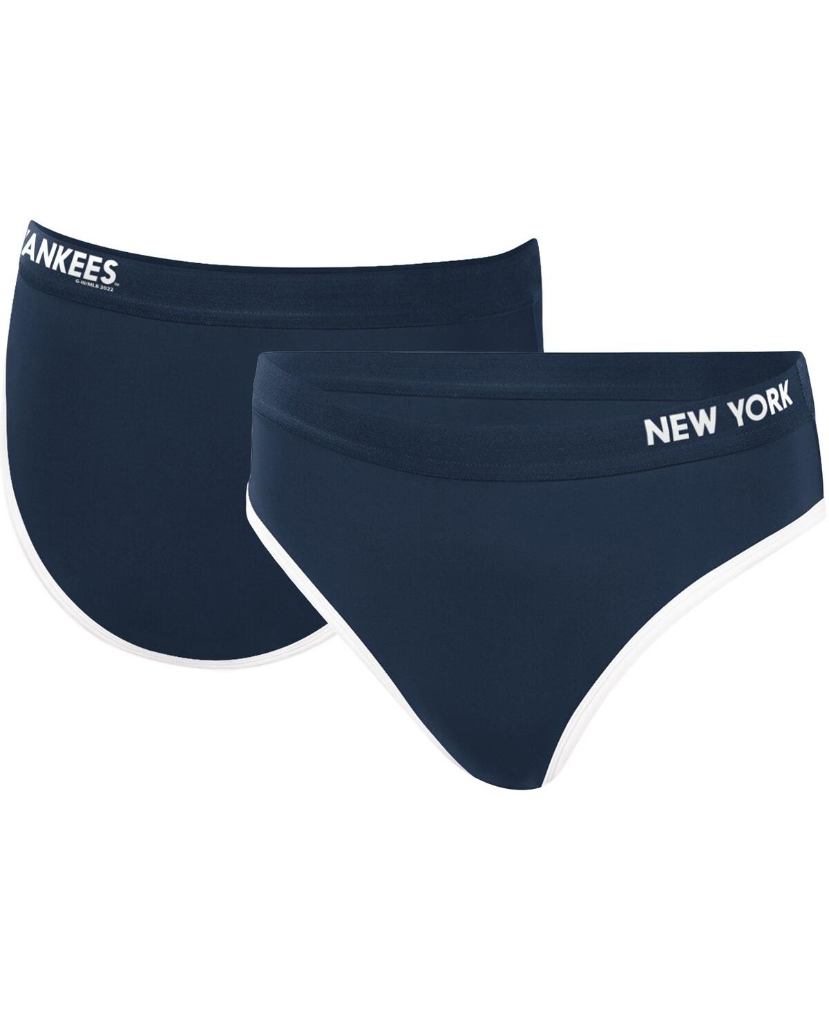 Shop G-iii 4her By Carl Banks Women's  Navy New York Yankees Southpaw Bikini Bottom