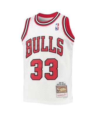 Big Boys Scottie Pippen White Chicago Bulls 1997-98 Hardwood Classics Swingman Jersey