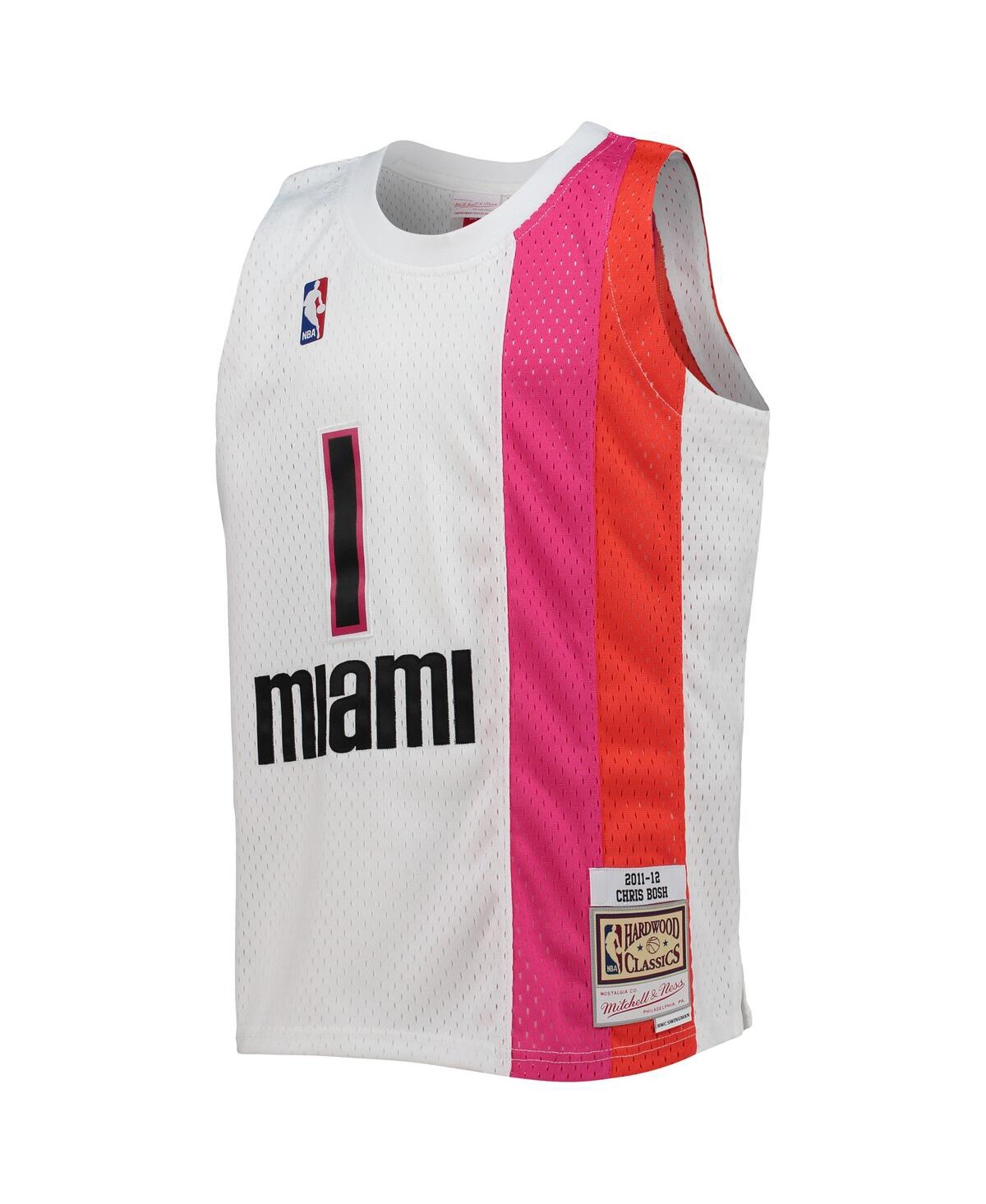 Big Boys Mitchell & Ness Chris BoshMiami Heat 2011-12 Hardwood Classics Swingman Jersey - White