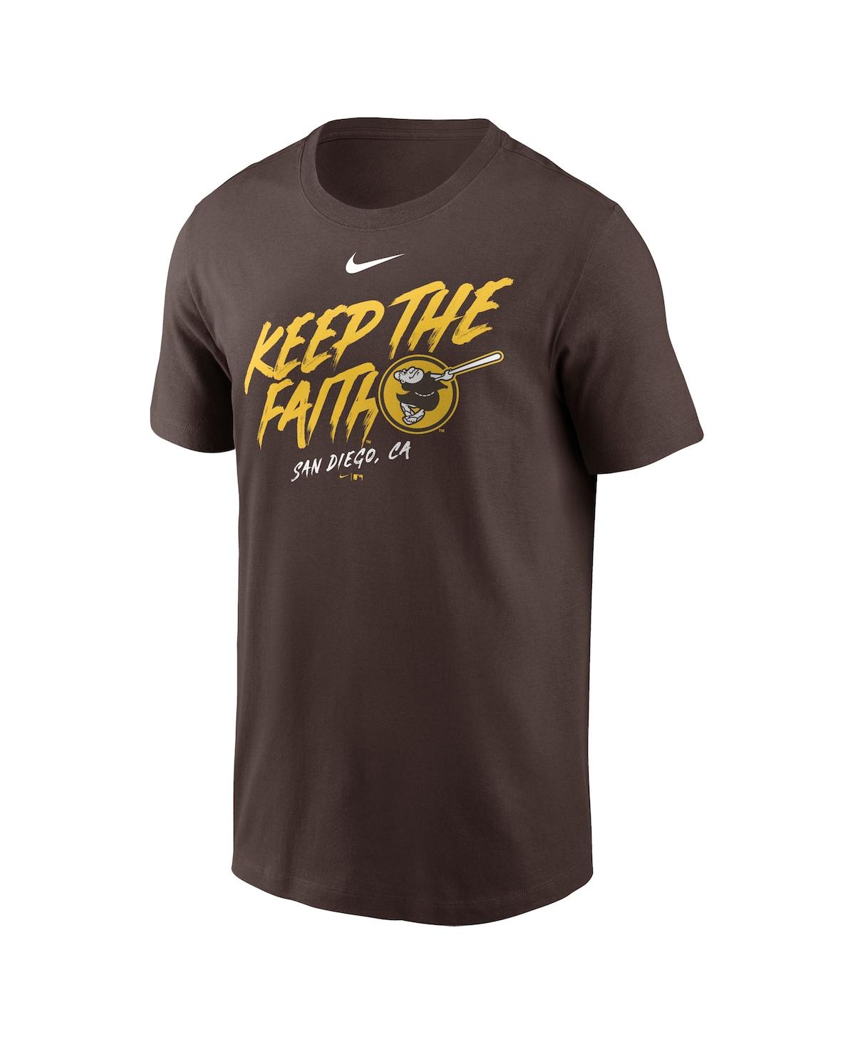 Shop Nike Men's  Heather Gray San Diego Padres Keep The Faith Local Team T-shirt In Brown