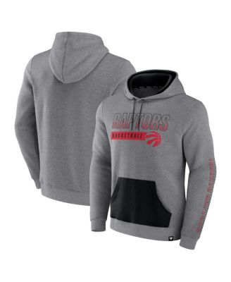 Men's Heathered Gray Toronto Raptors Off The Bench Color Block Pullover Hoodie