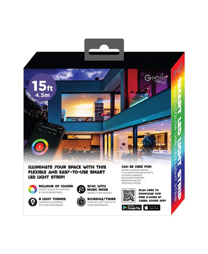 Gabba Goods GHome Smart LED Light Strip 15' Macy's