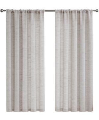 Jinchan Light Filtering Tier Curtains – 2-Piece Set For Kitchen – Linen Texture