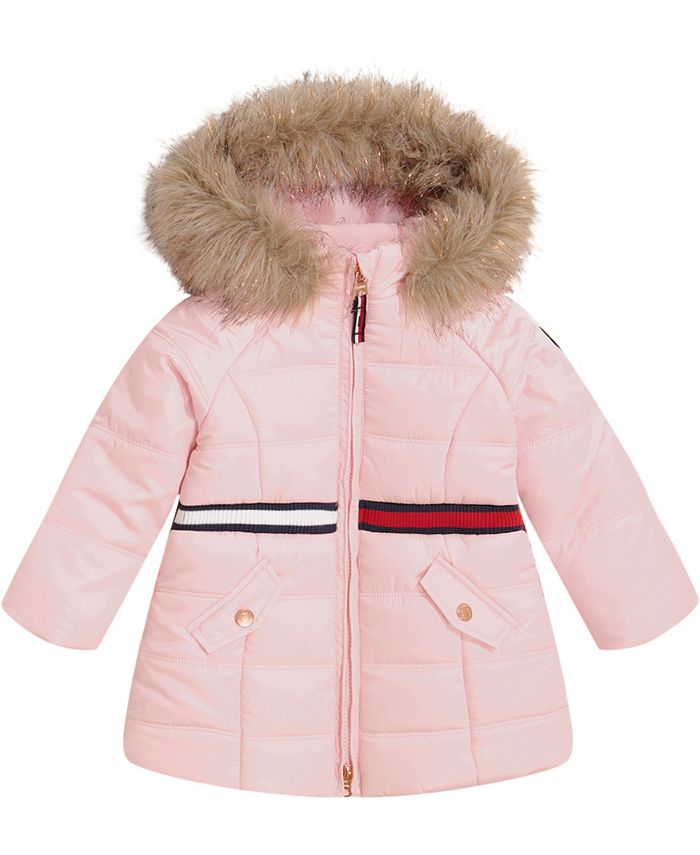 Jakke Åre innovation Tommy Hilfiger Baby Girls Longline Signature Puffer Jacket - Macy's