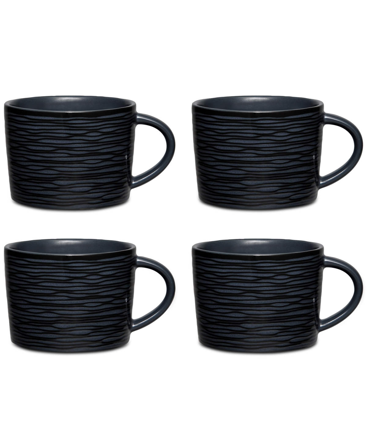 Noritake Swirl Cups, Set Of 4 In Black