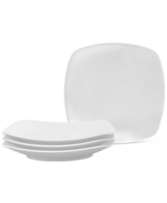 Swirl Square Salad Plates, Set of 4