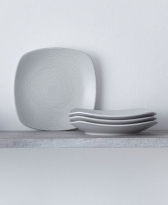 Swirl Square Salad Plates, Set of 4