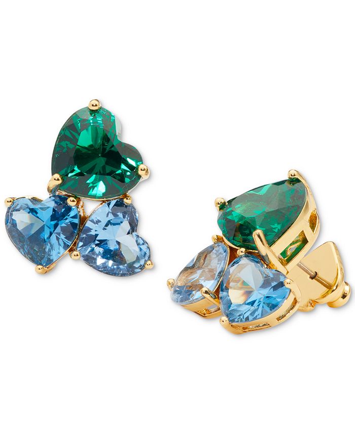 kate spade new york GoldTone Heart Cubic Zirconia Cluster Stud