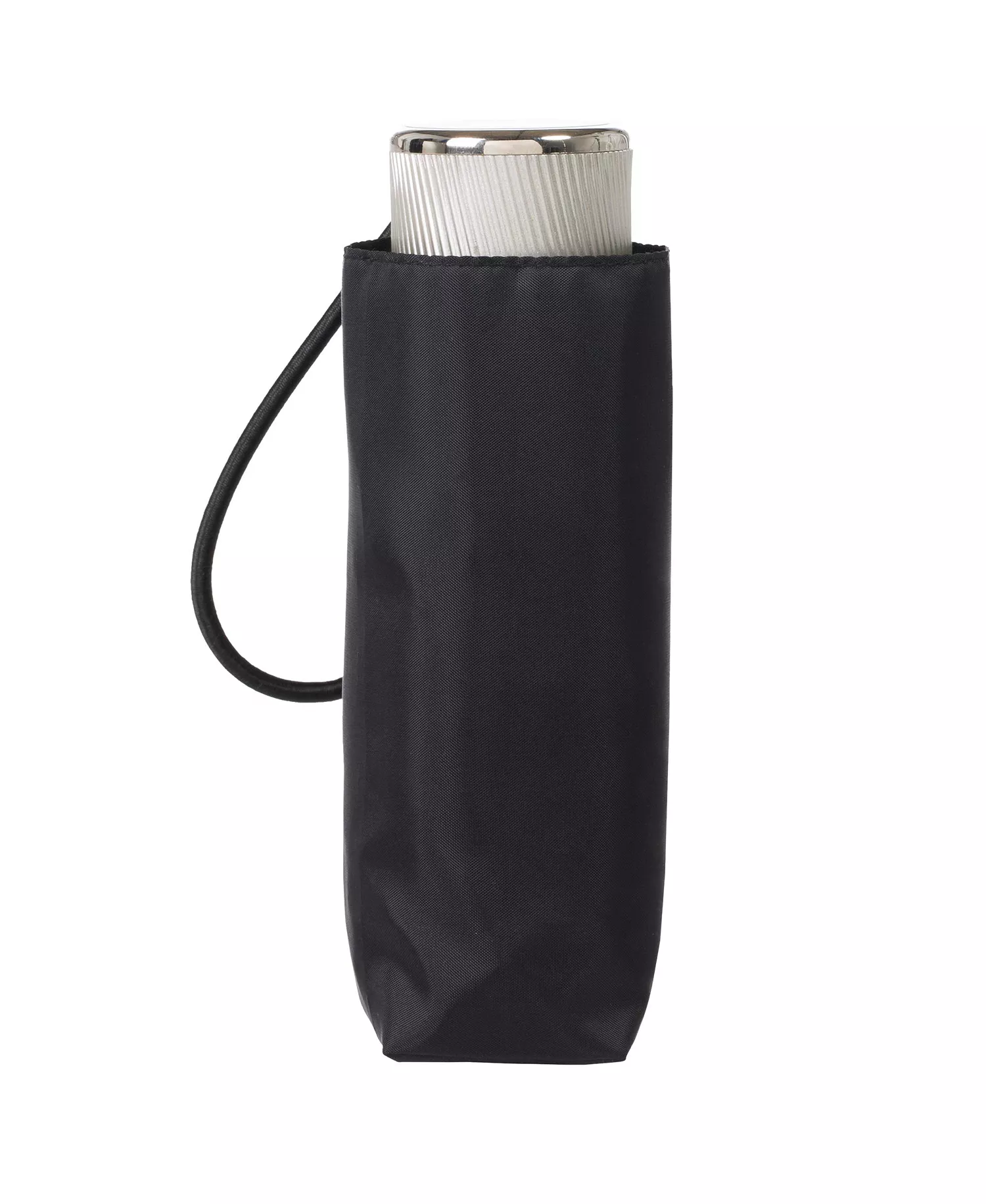  A folded black mini umbrella