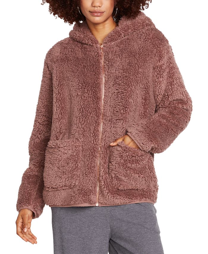 Juniors' Lil Phuz Up Hooded Fleece Jacket Macy's