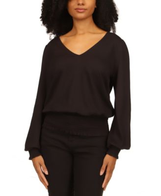 Michael Kors - Women's Smocked-Trimmed Top
