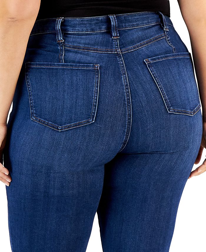 Celebrity Pink Trendy Plus Size High Rise FlareLeg Jeans & Reviews