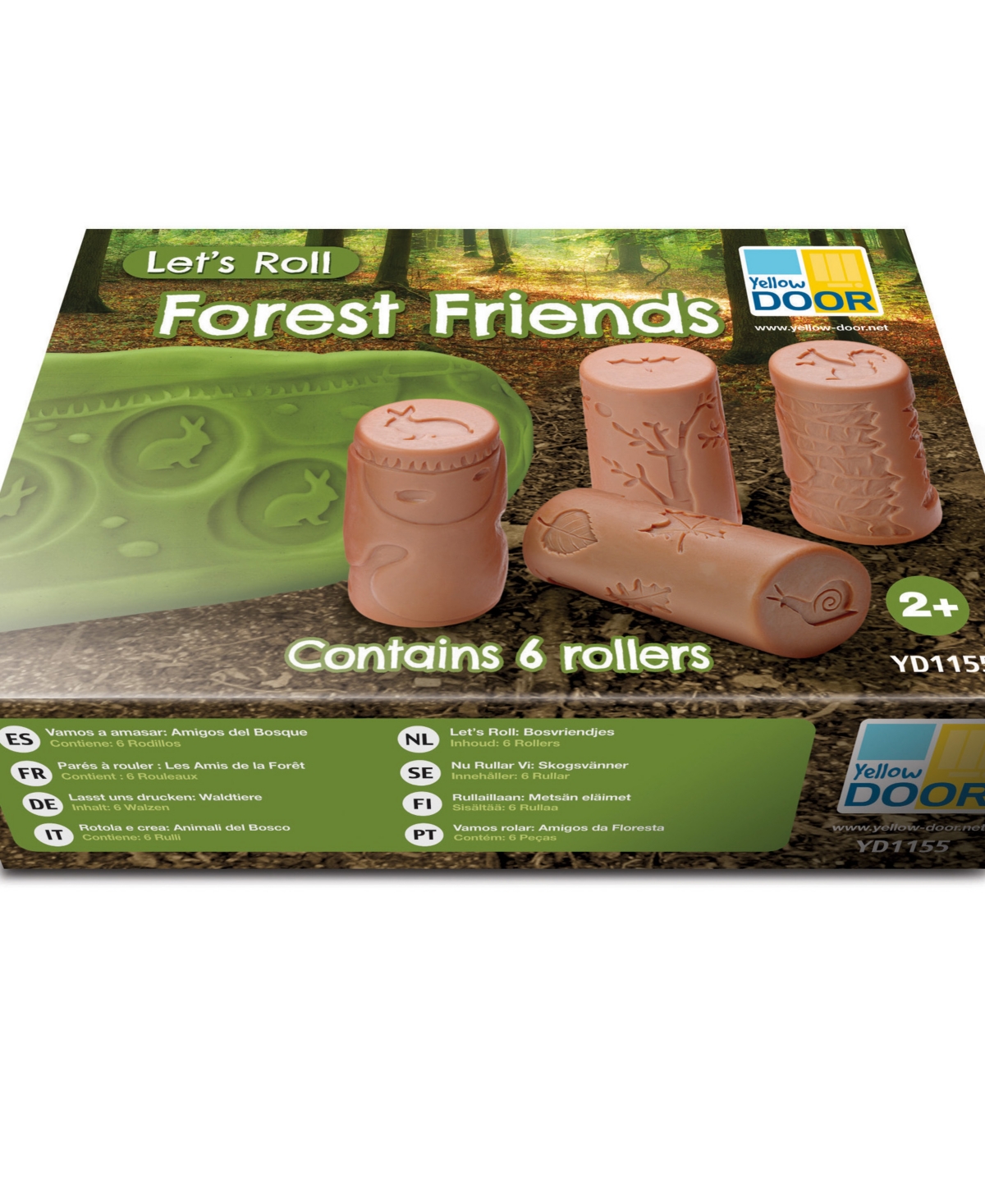 Yellow Door Let's Roll Forest Friends Rollers, Set Of 6 In Multicolor