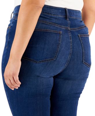 Trendy Plus Size Mid Rise Infinite Stretch Dawson Super-Skinny Jeans