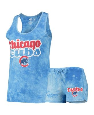 Women's Royal Chicago Cubs Billboard Racerback Tank Top and Shorts Set