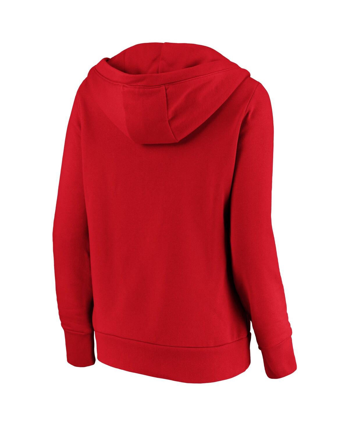 Women's FanaticsWashington Nationals Core High Class Crossover Pullover Hoodie - Red