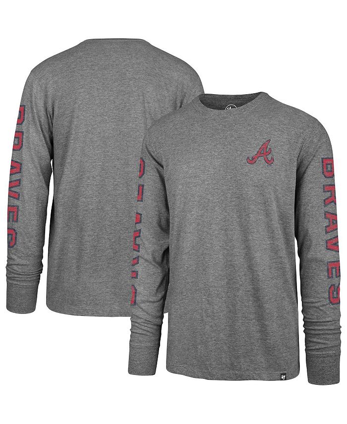 Men's Atlanta Braves '47 Heathered Gray Team Long Sleeve T-Shirt