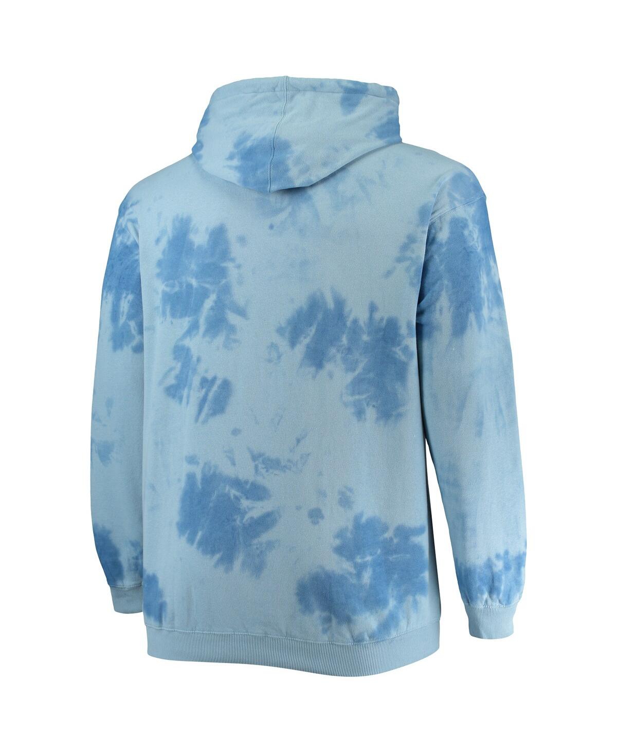 Men's FanaticsNew York Knicks Big and Tall Wordmark Cloud Dye Pullover Hoodie - Blue
