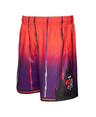 Men's Red, Purple Toronto Raptors 1998/99 Hardwood Classics Fadeaway Reload 3.0 Swingman Shorts