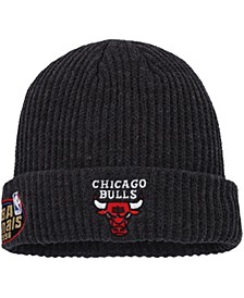 Men's Black Chicago Bulls Hardwood Classics 1998 NBA Finals Short Stuff Cuffed Knit Hat