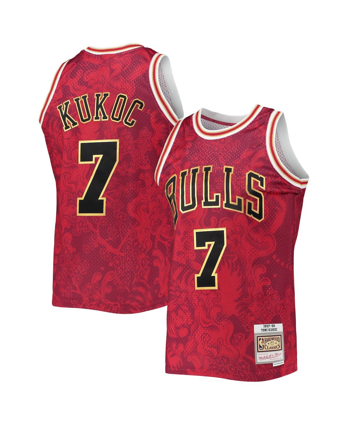Men's Mitchell & Ness Toni KukocChicago Bulls Hardwood Classics 1997-98 Lunar New Year Swingman Jersey - Red