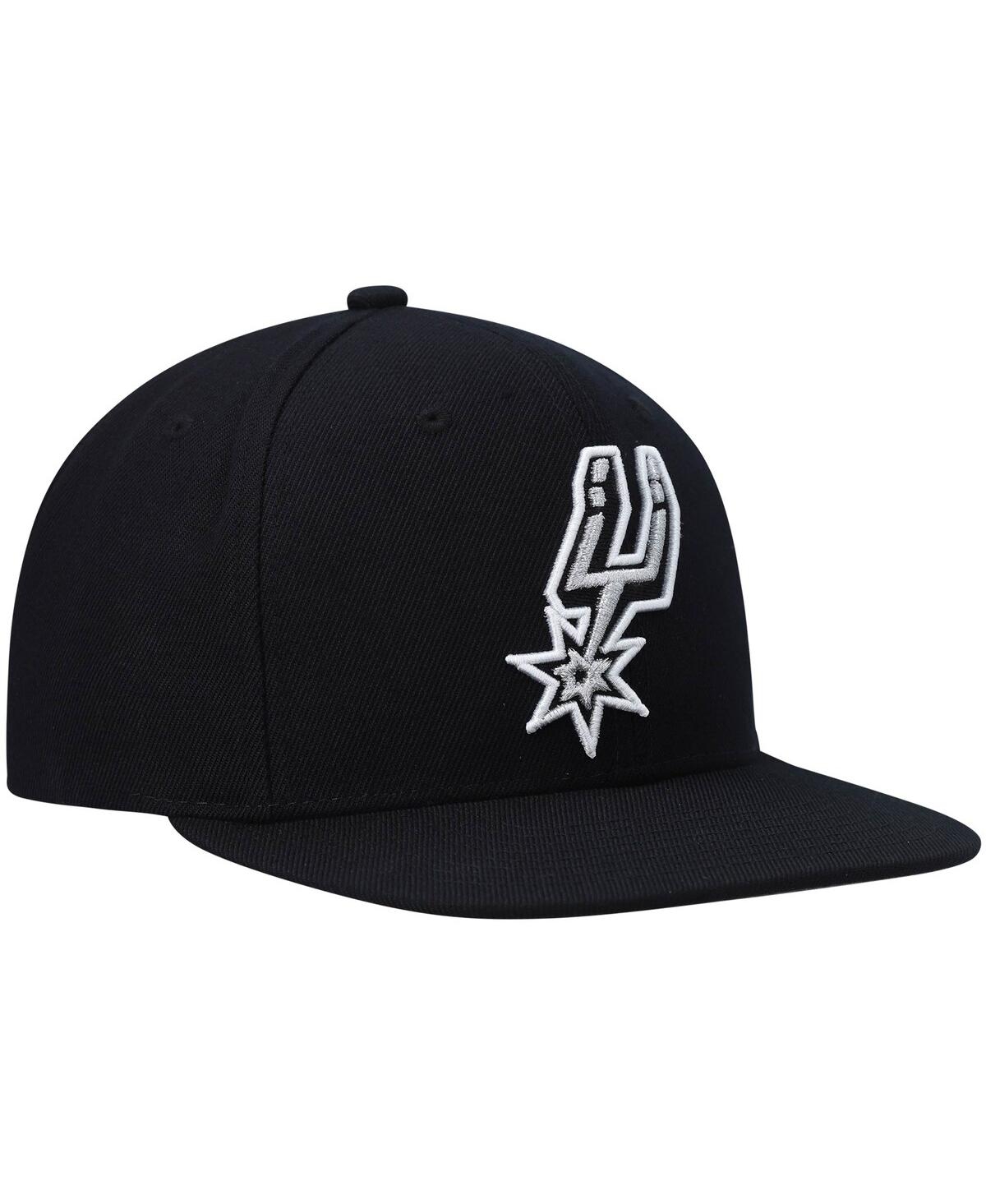 Men's Mitchell & NessSan Antonio Spurs Ground 2.0 Snapback Hat - Black