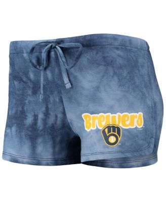 Women's Navy Milwaukee Brewers Billboard Racerback Tank Top and Shorts Set