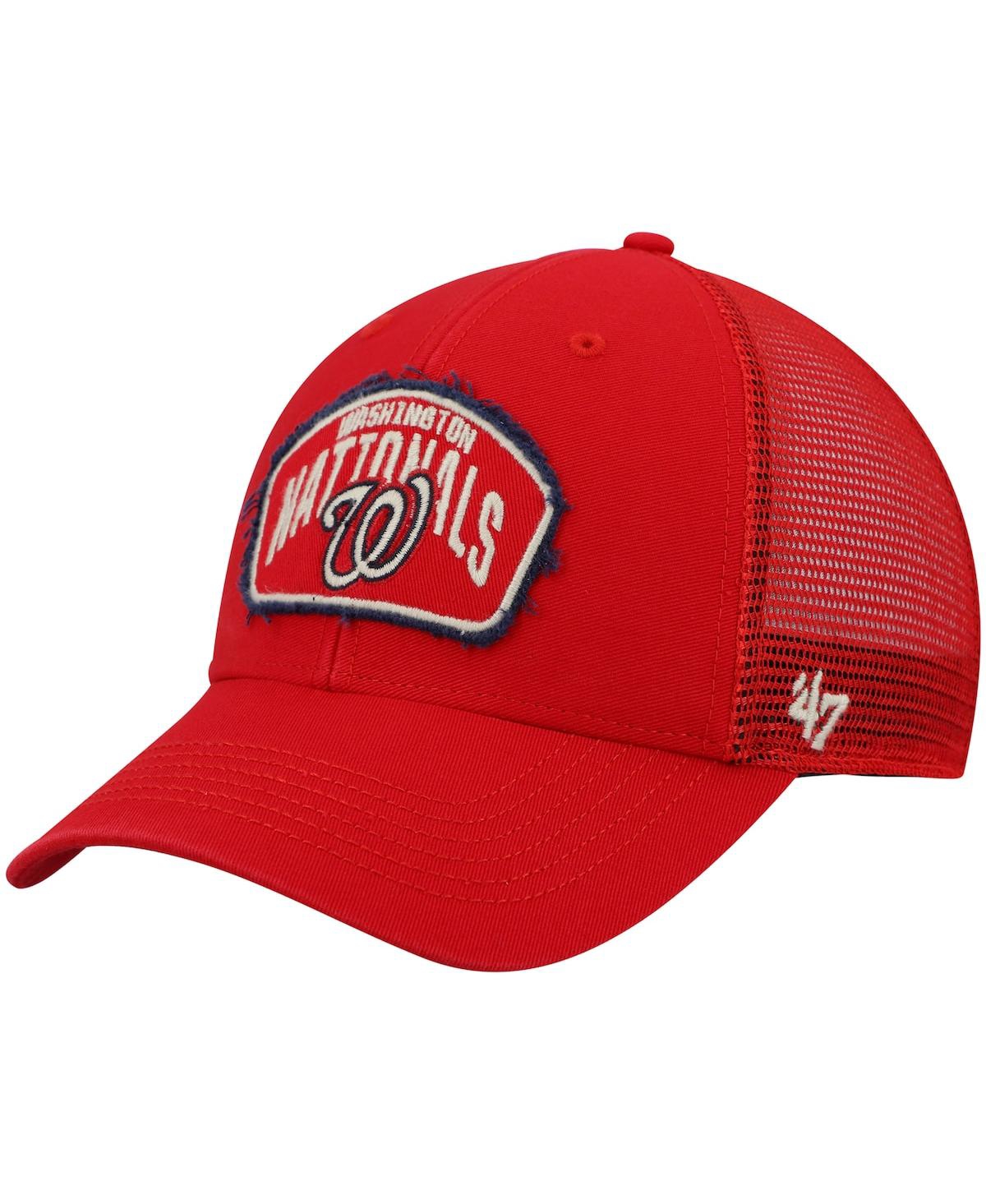 47 Brand Men's '47 Red Washington Nationals Cledus Mvp Trucker Snapback Hat