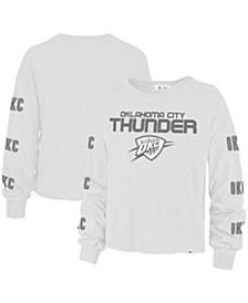 Women's '47 White Oklahoma City Thunder 2021/22 City Edition Call Up Parkway Long Sleeve T-shirt