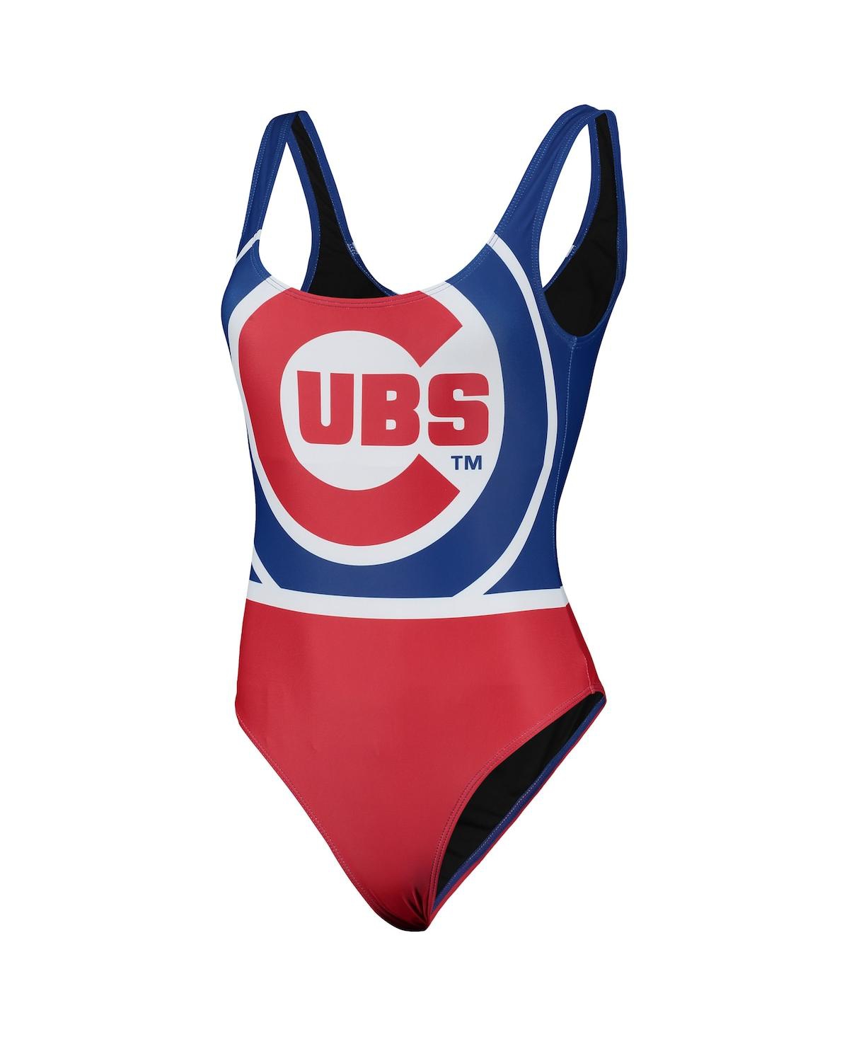 Shop Foco Women's  Royal Chicago Cubs Team One-piece Bathing Suit
