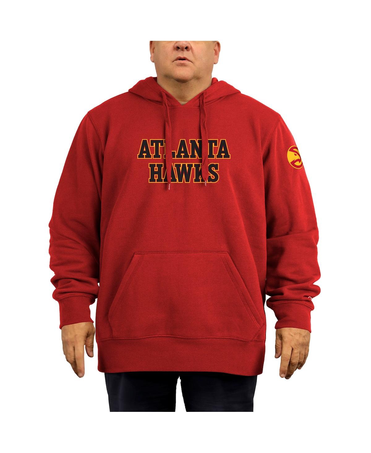 Men's New EraAtlanta Hawks 2021/22 City Edition Big and Tall Pullover Hoodie - Red