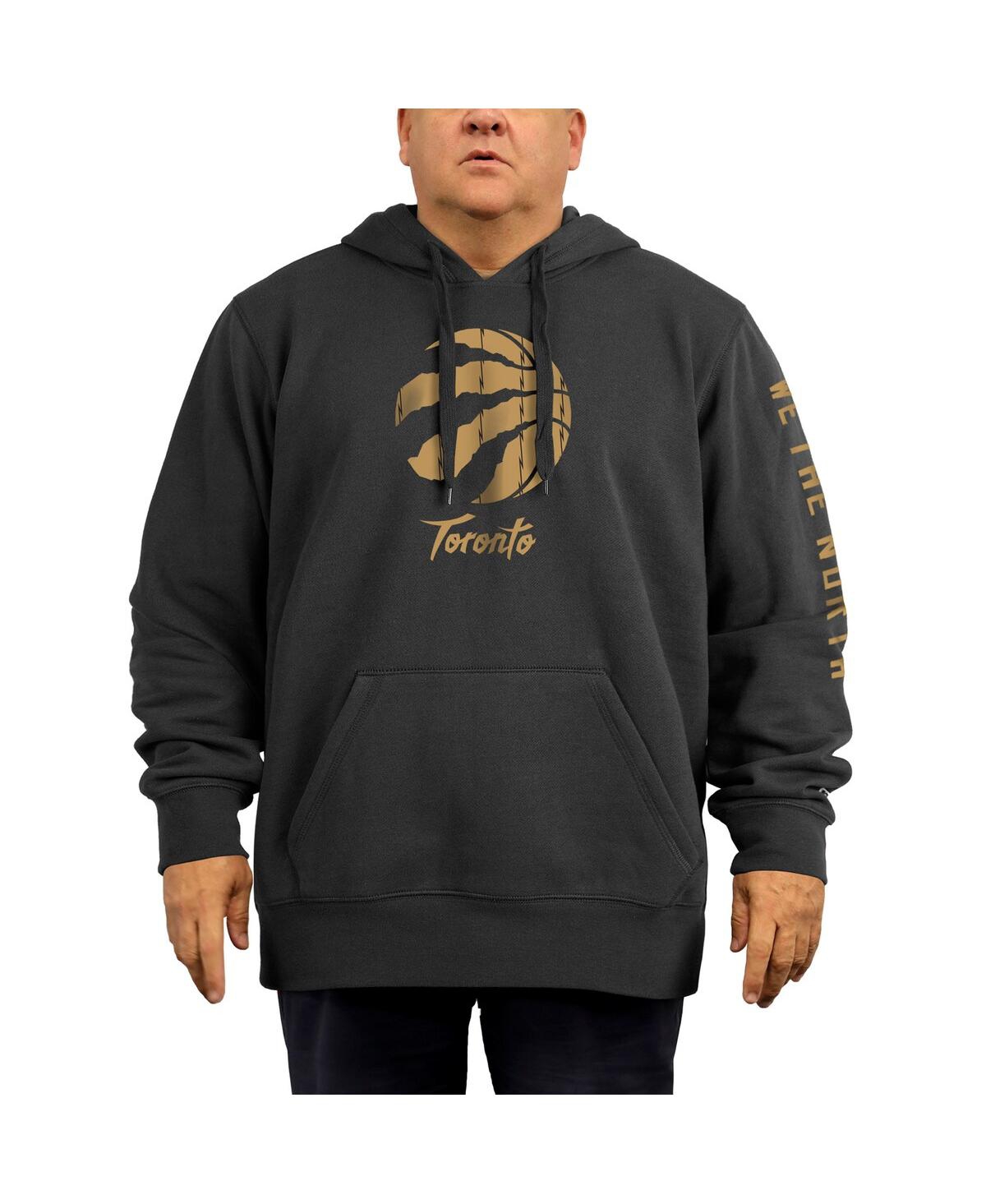 New Era Men's  Black Toronto Raptors 2021/22 City Edition Big And Tall Pullover Hoodie In Black