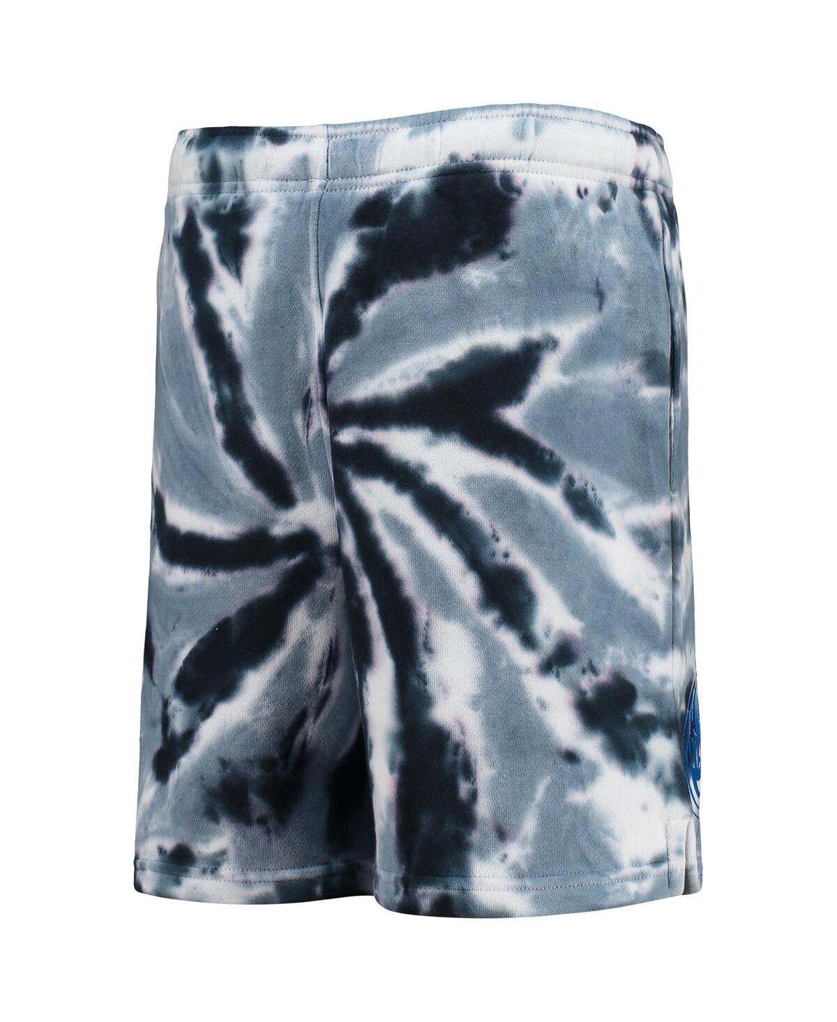 Outerstuff Boys Dallas Mavericks  Mavericks Santa Monica Tie-dye Shorts In Navy