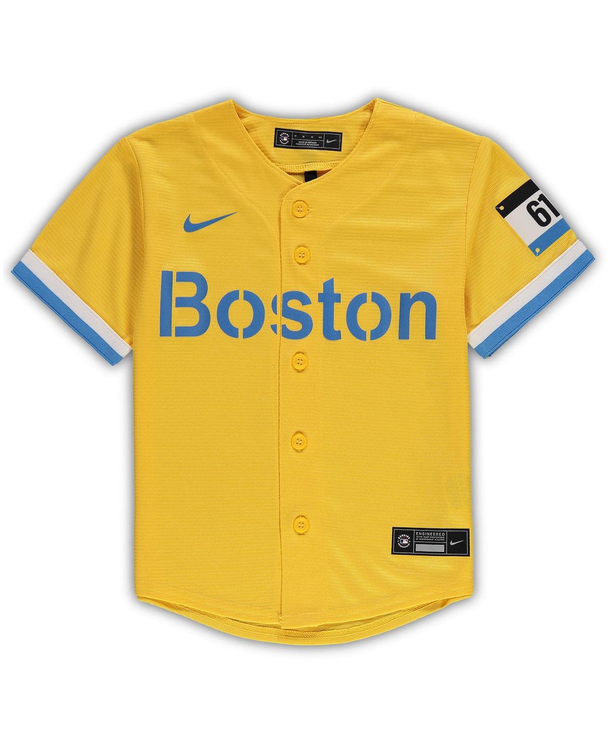 Preschool Unisex NikeBoston Red Sox Mlb City Connect Replica Team Jersey - Gold