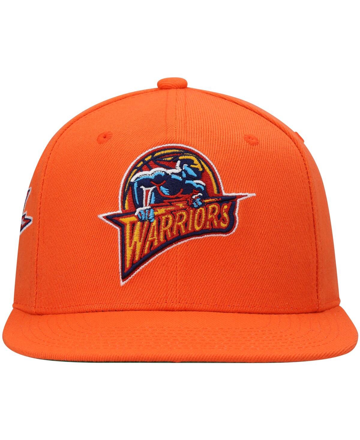 Men's Mitchell & NessGolden State Warriors Hardwood Classics Snapback Hat - Orange
