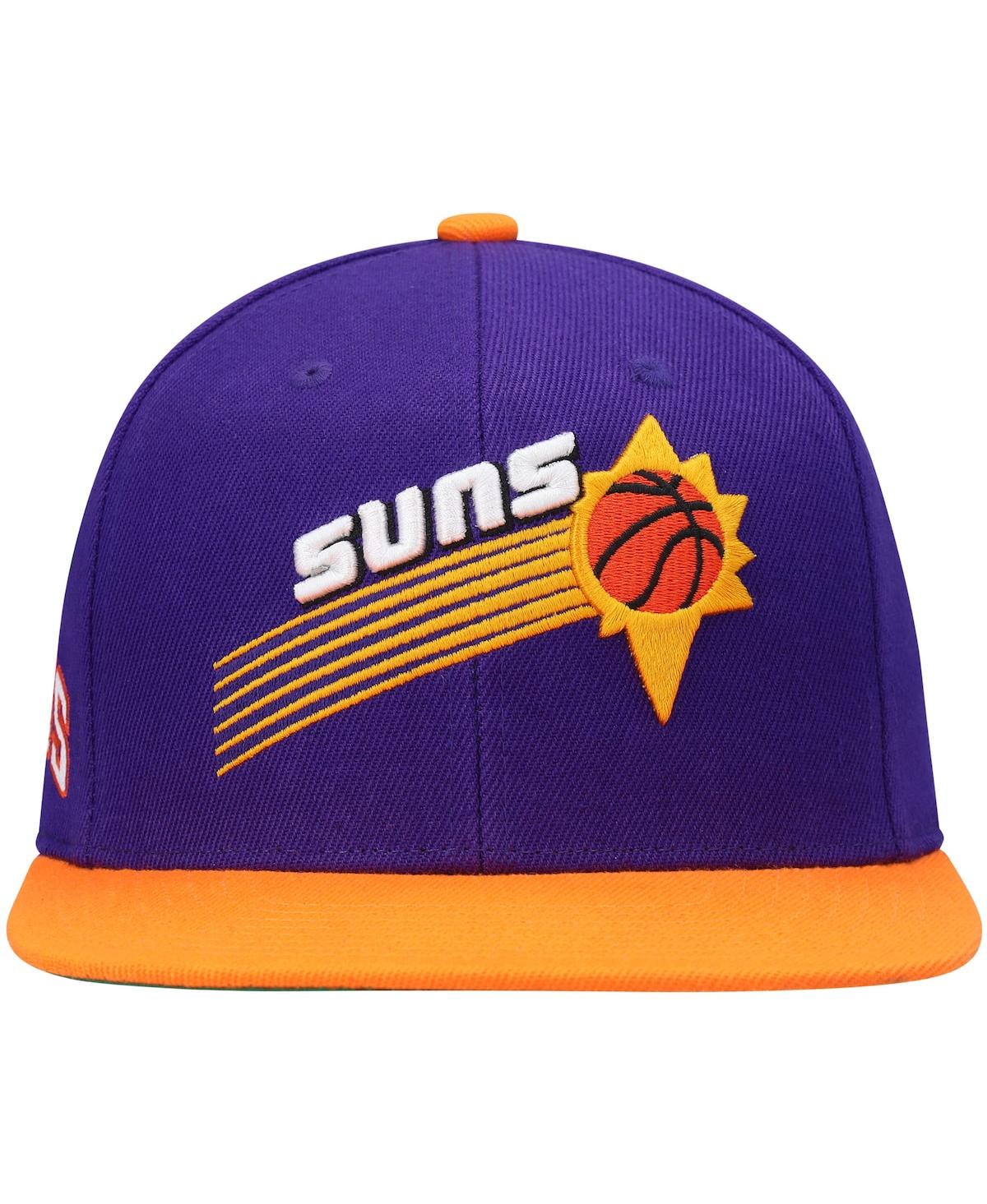 Mitchell & Ness Men's  Purple And Orange Phoenix Suns Hardwood Classics Snapback Hat In Purple,orange