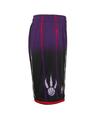 Big Boys Purple, Black Toronto Raptors 1998/99 Hardwood Classics Fadeaway Reload 3.0 Swingman Shorts