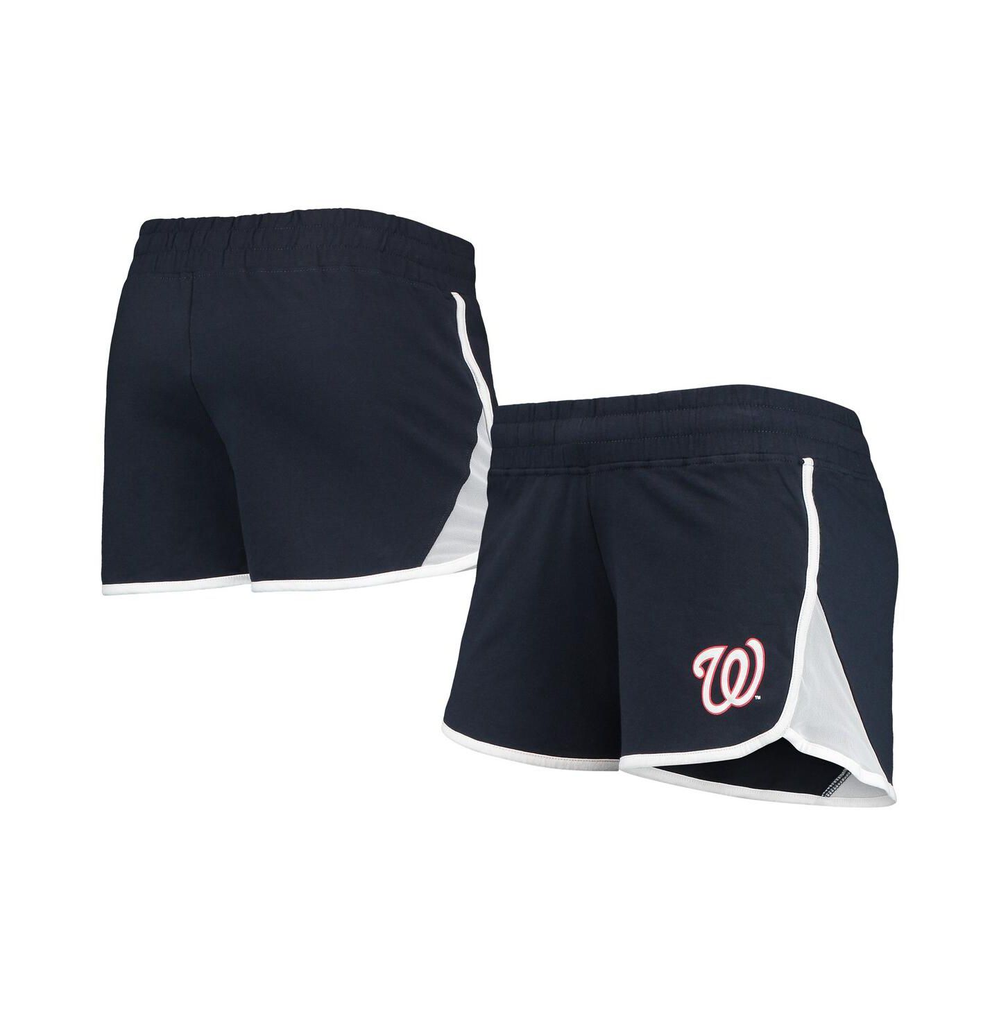 Женские шорты New Era Navy Washington Nationals Stretch French Terry — фото 2
