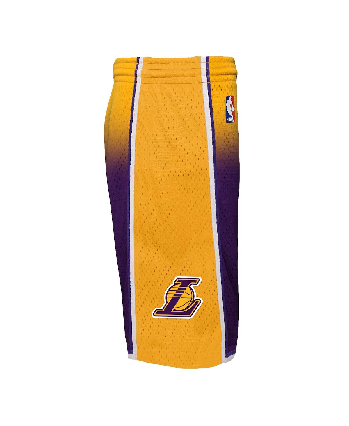 Mitchell & Ness Youth  Gold/purple Los Angeles Lakers 2009/10 Hardwood Classics Fadeaway Reload 3.0 S In Gold,purple