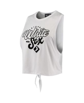 Women's White Chicago White Sox Open Back Twist-Tie Tank Top