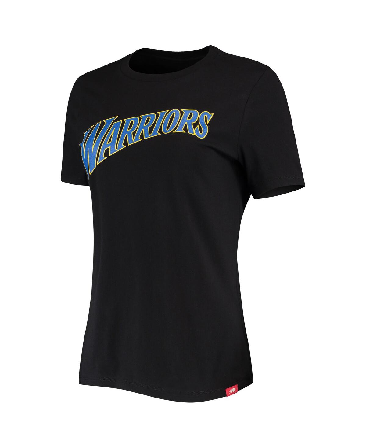 Shop Sportiqe Women's  Black Golden State Warriors Arcadia T-shirt
