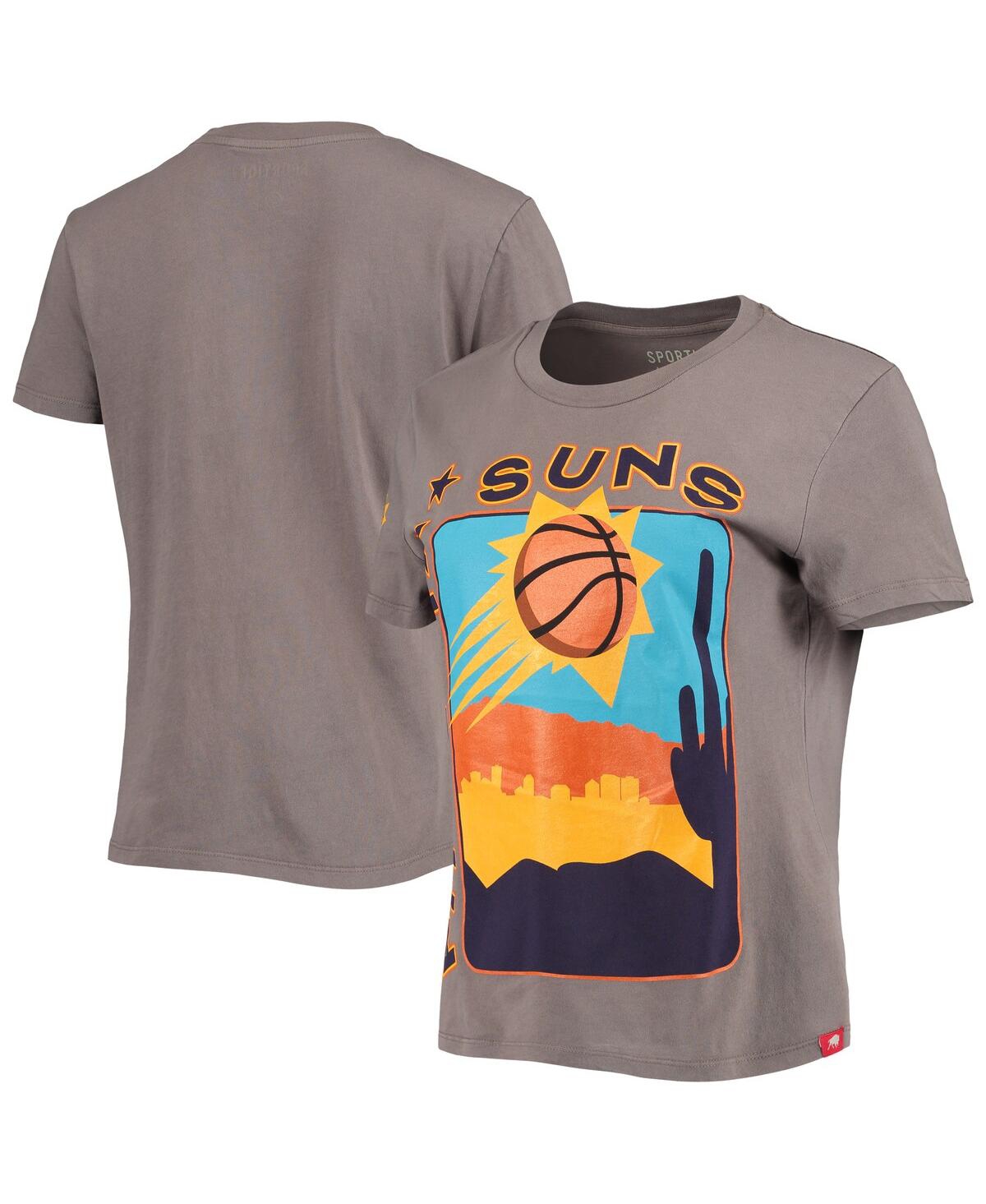 Women's Sportiqe Charcoal Phoenix Suns Street Capsule Arcadia T-shirt - Charcoal
