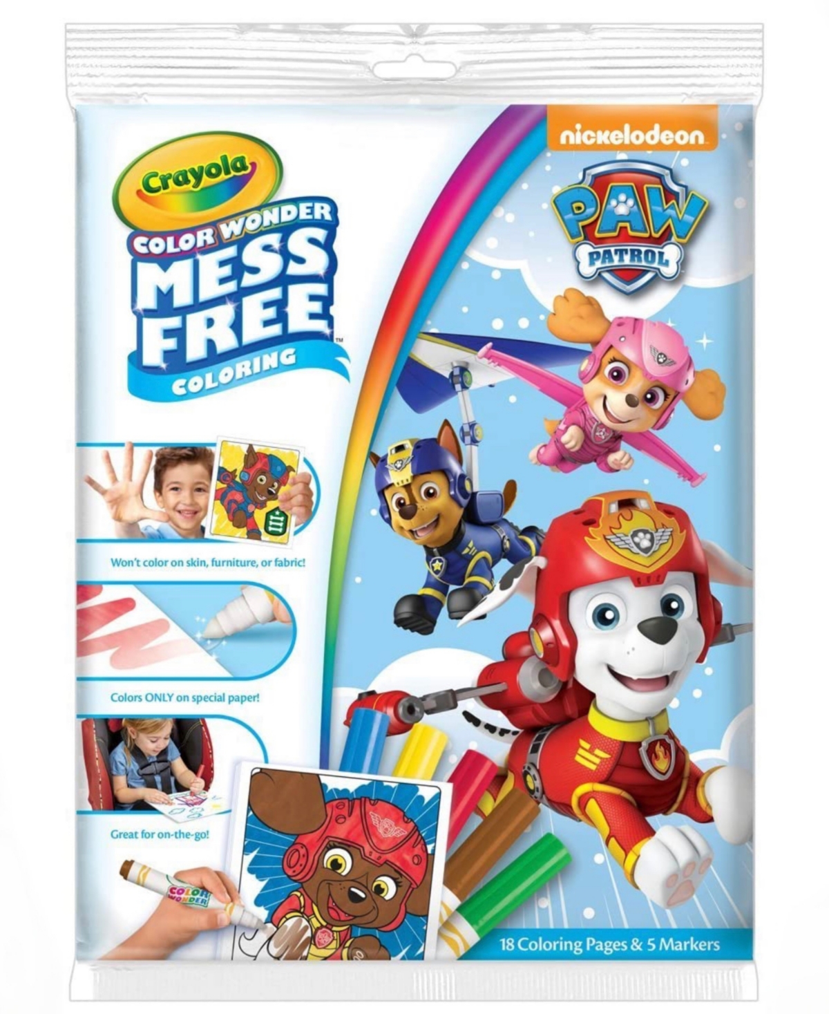 Mess Free Paw Patrol Rescue Adventures 18 Pages of Fun Games Fold lope - Multi Colored Plastic