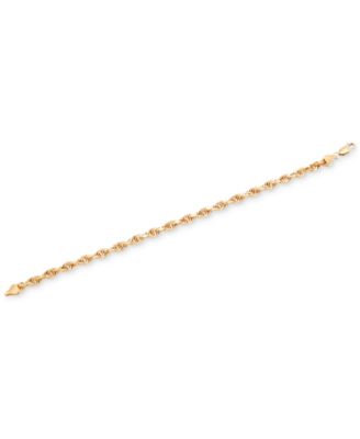 Men's Glitter Rope Bracelet in 10k Gold