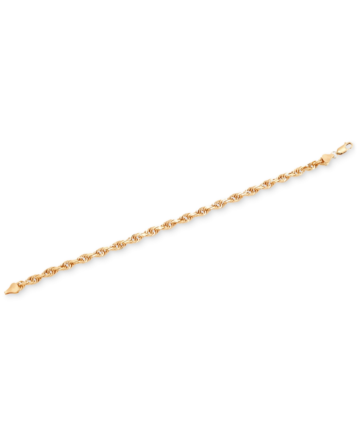 Men's Glitter Rope Bracelet in 10k Gold